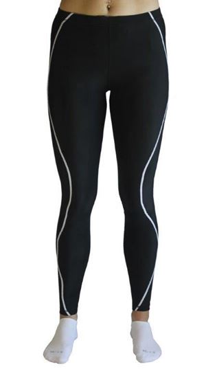 Compression Full length Pants Womens-Kinesio Tape, Ankle Guards